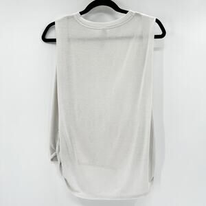 Athleta Women's White Sleeveless Workout Athletic Tank Muscle Tee Size S